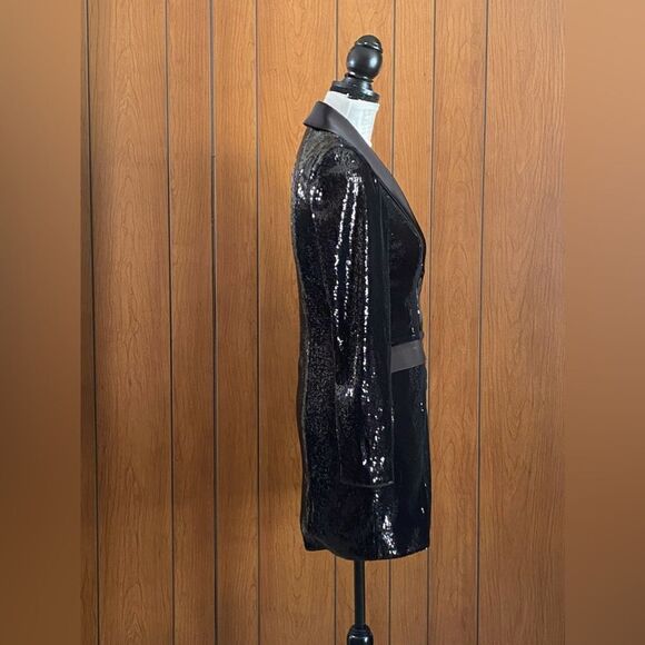 Aidan by Aidan Mattox Sequin Tuxedo Minidress size 0 - Picture 6 of 13